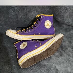 Converse Purple and Yellow High-Tops costume design